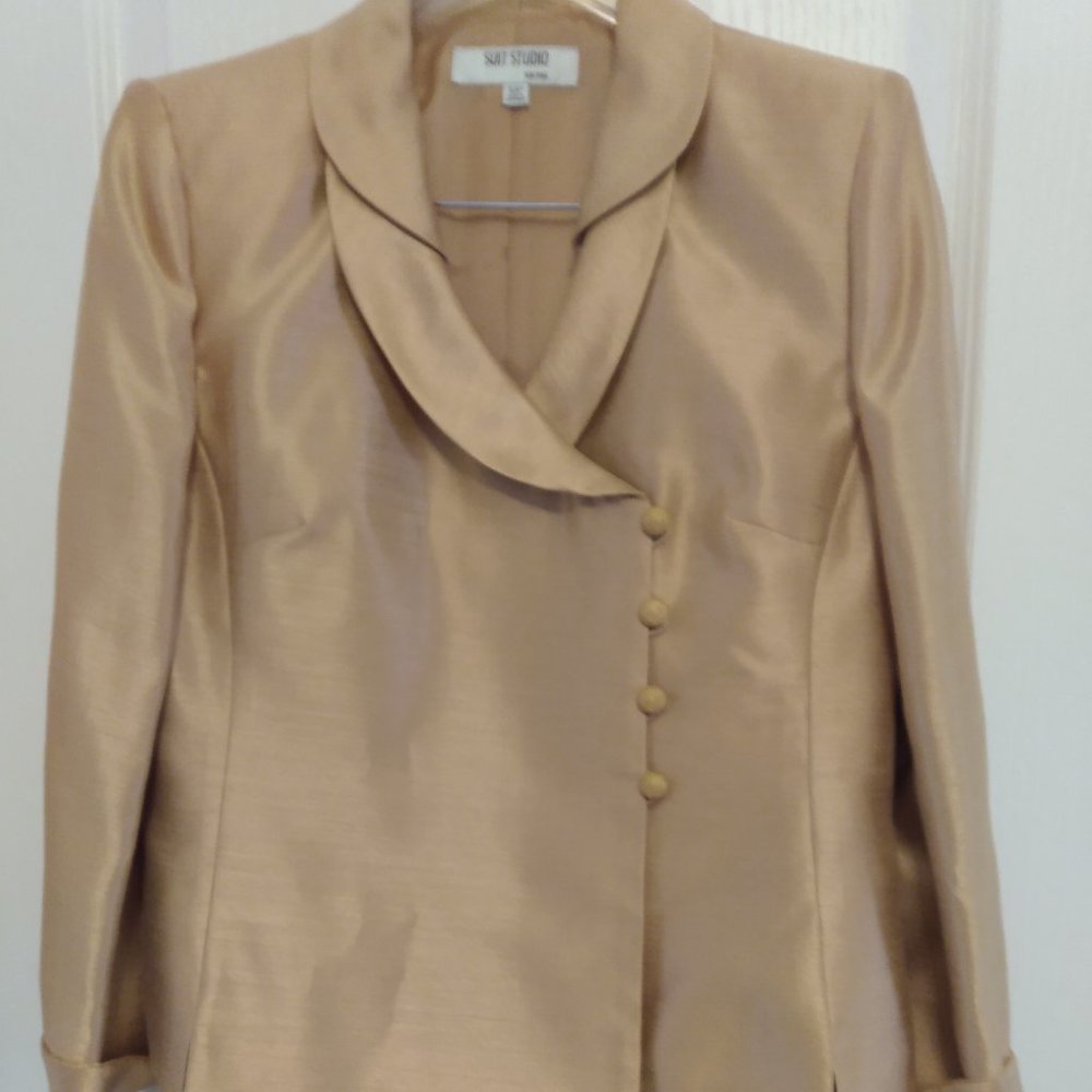 Muted Pink Suit with Shawl Collar NWT